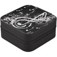 thumbnail image 2 of GZHJMY Musical Note Design Travel Jewelry Case, Portable Small Jewelry Box, Necklace Earrings Travel Jewelry PU Leather Box, Christmas Gift for Women Girl for Necklace Bracelet Earrings Rings, 2 of 7