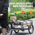 thumbnail image 3 of REKHH  Bike Cargo Trailer, 160 lbs Load Capacity, Heavy-Duty Bicycle Wagon Cart, Foldable Compact Storage with Universal Hitch, 3 of 9
