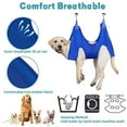 thumbnail image 5 of Oneisall Dog Grooming Hammock Harness for Pet Nail Trimming, Breathable Pet Grooming Sling Restraint Bag, Dog Grooming Hammock Helper - Blue L, 5 of 6
