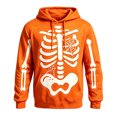 thumbnail image 4 of Afdoent Hoodies for Men Halloween Skeleton Print Hooded Sweatshirt Long Sleeve Pullover Casual Streetwear, 4 of 4