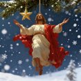 thumbnail image 3 of Visland 2D Acrylic Jesus Christ Ornament Car Rearview Mirror Hanging Decor Auto Interior Religious Gift for Christian Retro Faith Accessories, 3 of 8