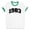 White/Kelly Green, variant on 1983 College Style Ringer Tee Shirt Unisex Medium White/Kelly Green