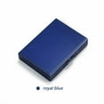 thumbnail image 1 of 10 Card Slots Storage Box Driver License Storage Card Holder Stainless Steel Anti-Theft Brush bank Credit Card Metal Card Bag - Blue, 1 of 5