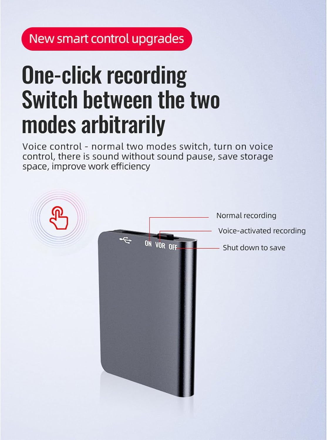 Mini Voice Recorder: Capture Every Sound with Smart, Compact Precision, Digital Intelligent Voice Activated Recorder with Playback, Rechargeable HD Noise Reduction One-Button Operation (8GB)