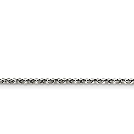 White Stainless Steel necklace Box chain 16 in 2.2 mm