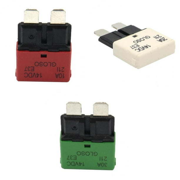 Disyuntor de fusible Sandard,Restablecimiento automático del fusible del automóvil,Fusible medio estándar reajustable,Minifusibles de cuchilla de perfil bajo,Disyuntor de fusibles de cuchilla