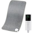 thumbnail image 1 of Heating pad, Electric Heat Pad for Pain Relief -9 Heating Levels, 4 Gears Timer- Fast Heating & Machine Washable-12 x24 in Grey, 1 of 5