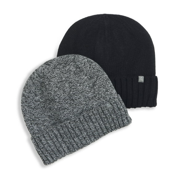 Polar Heat Nanuuq Reversible Winter Hat, High-Pile Sherpa-Lined Tuque for Men & Women, Grey Black