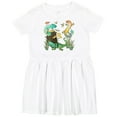 thumbnail image 3 of Inktastic Cute Lizards Hanging out Girls Toddler Dress, 3 of 5
