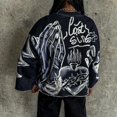 thumbnail image 4 of Sudadera holgada de manga larga para hombre, suéter con estampado de gran tamaño, estilo retro americano, hip-hop, Harajuku, Y2k, informal, a la moda, novedad, 4 of 5
