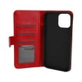 thumbnail image 2 of Funda de cuero de cuerpo completo a prueba de golpes para iPhone 12Pro Max con ranura para tarjetas, color rojo, 2 of 14