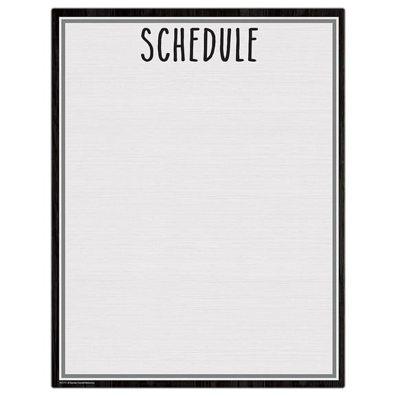 Modern Farmhouse Schedule Write-On/Wipe-Off Chart, 17" x 22"