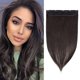 thumbnail image 1 of Benehair Extensiones de cabello humano con clip de una pieza, color negro natural, 16 pulgadas, 3/4, cabello Remy de cabeza completa, largo, liso, suave, 5 clips, 1 of 4