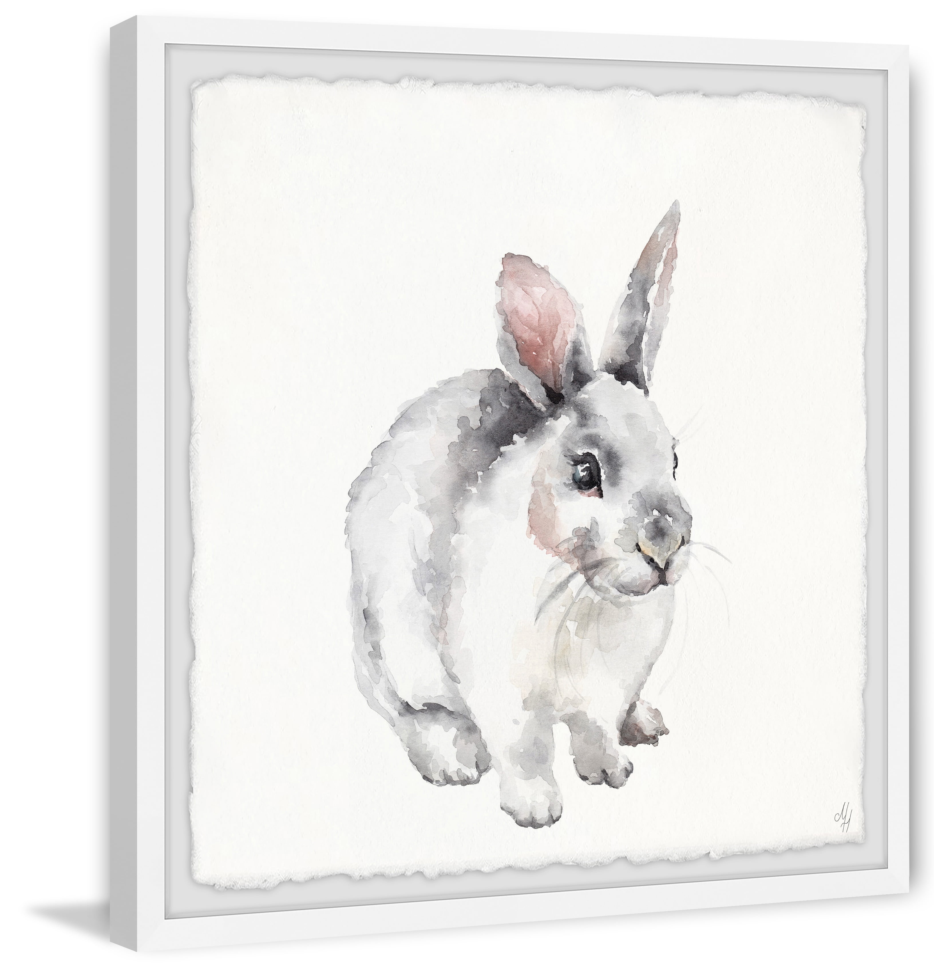 Marmont Hill Fluffy Little Bunny Framed Wall Art