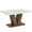 White, variant on Spaco 47" Dining Table, Farmhouse Wooden Kitchen Dinner Table with Duty Pedestal, Dining Table for Indoor as Living Room, Kitchen, Brown