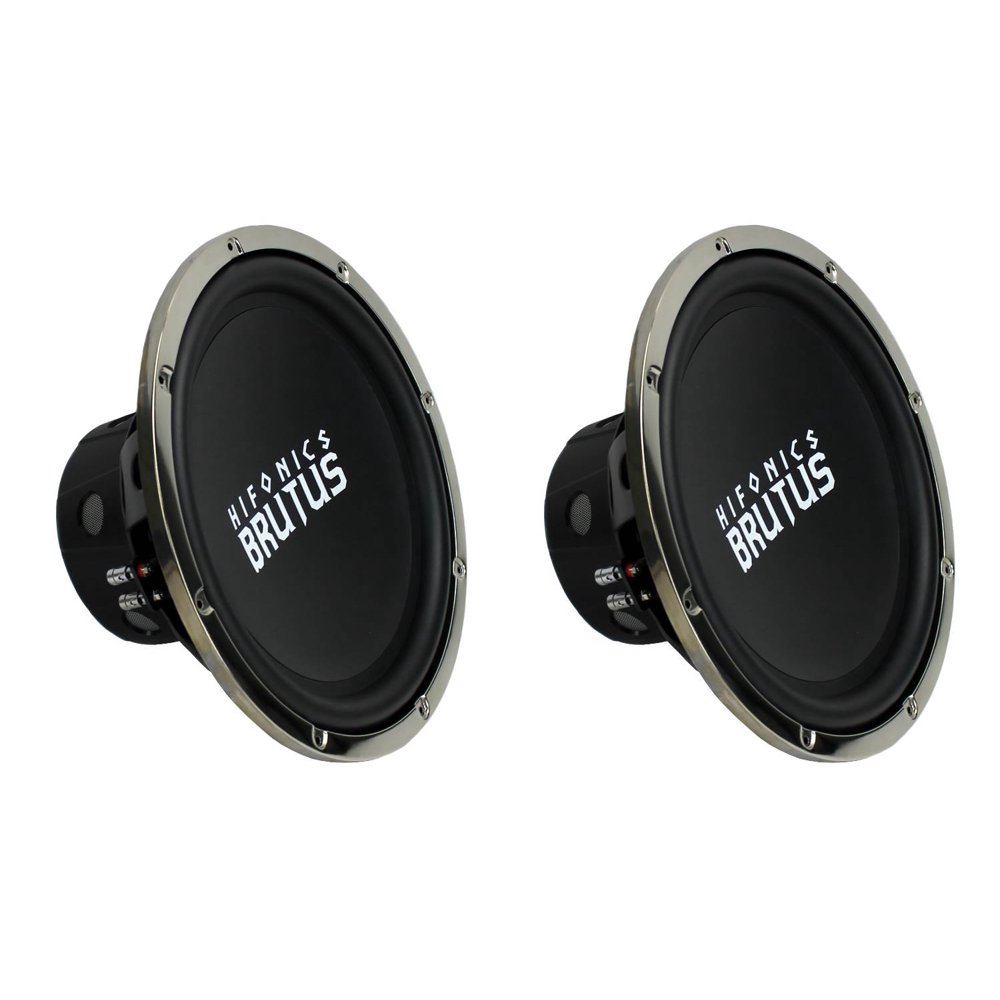 2) Hifonics BRZ15D4 Brutus 15" 2400 Watt DVC 4Ohm Car Audio Power