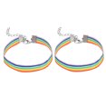thumbnail image 1 of 2 pulseras sencillas de arcoíris con cadena colorida para hombre., 1 of 7