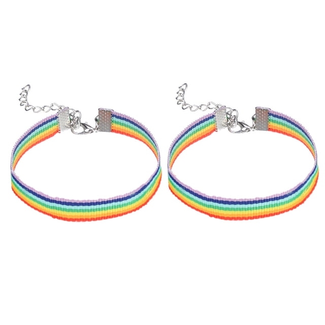 Rainbow Bracelet for Gay Decor Made of Durable Rope Multi Color Youthful Energy Wristband