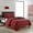 Red, variant on Dearfoams Super Soft Blue Red Grey Diamond Stitching Plaid Quilt Set, King