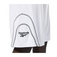 thumbnail image 3 of Reebok Mens Hush Basketball Athletic Workout Shorts, White, Small, 3 of 5