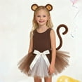 thumbnail image 5 of SJLDQY Carnival Toddler Girls Monkey Dress Up Cute Lace Mesh Dresses With Headwear Outfits Funny Party Stage Performance Clothes Set, 5 of 7