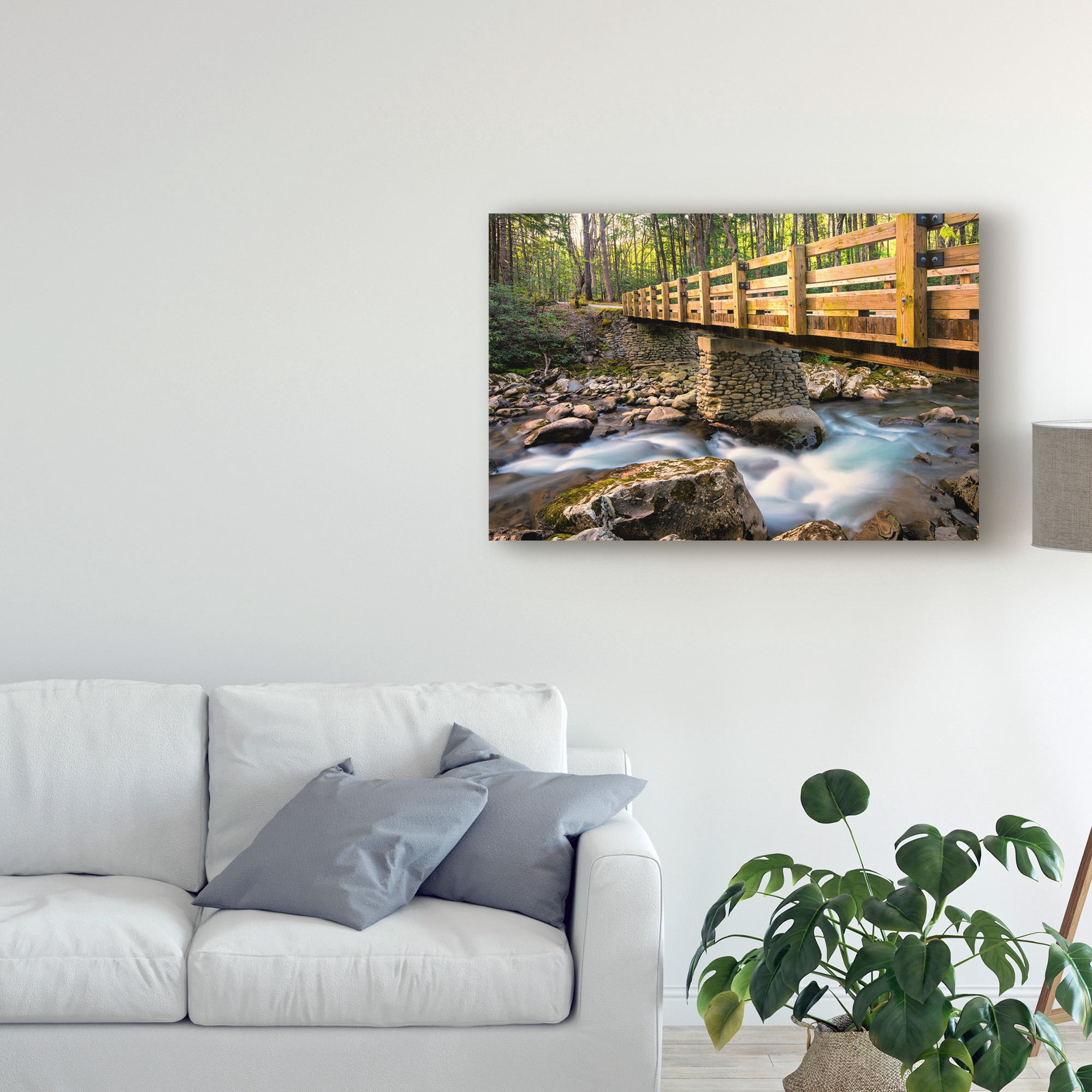Trademark Fine Art 'Bridge and Cascade II' Canvas Art by Danny Head