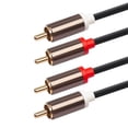 thumbnail image 5 of 2X Cable de Audio Coaxial 2RCa A 2 RCa Cable de Audio Estéreo RCa de 3,5 Jack 1M para Cine en Casa DVD TV Amplificador CD, 5 of 5