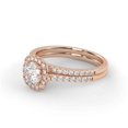 thumbnail image 3 of AFFY Halo Solitaire Bridal Ring Set for Women, Center 5.5mm Round cut Lab Created Moissanite Engagement Wedding Rings in 14k Rose Gold Over Sterling Silver Size-9, 3 of 6