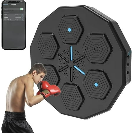 RKXQT Music Boxing Machine, Pugilism Training Punching Equipment, Wall Mounted Boxing Target Workout Machine for Home Gym Training