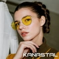 thumbnail image 2 of KANASTAL Yellow Night Driving Glasses Men Women Square Night Vision Glasses For Driving Anti Glare(Gold Frame Yellow Lens), 2 of 6
