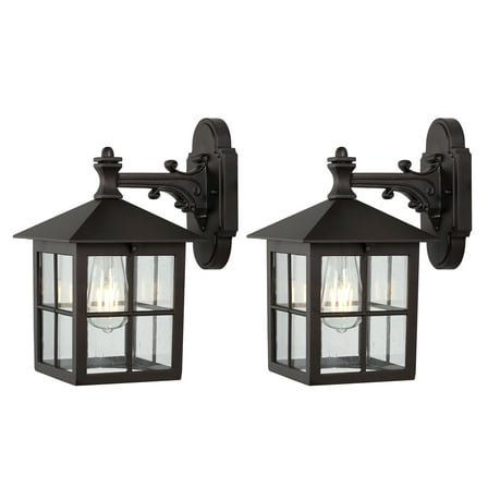 SAFAVIEH Penryn Edison Tungsten Black Wall Sconce with Shade, Set of 2