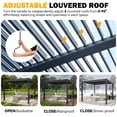 thumbnail image 2 of MELLCOM Pergola Louvered 10x10, Hardtop Pergola with Adjustable Roof for Sun & Rain Shade, Outdoor Gazebo with Integrated Drainage System, Modern Rustproof Patio Canopy Carport, 2 of 8