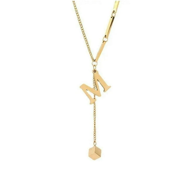 Pendentif Alphabet 26 Lettres Mode Collier Initiale Lettre pour Femmes D0Y2