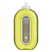 1Pc Method Squirt + Mop Hard Floor Cleaner, 25 oz Spray Bottle, Lemon Ginger, 6/Carton (00563CT)G7
