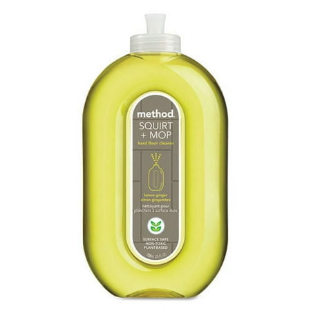 1Pc Method Squirt + Mop Hard Floor Cleaner, 25 oz Spray Bottle, Lemon Ginger, 6/Carton (00563CT)G7