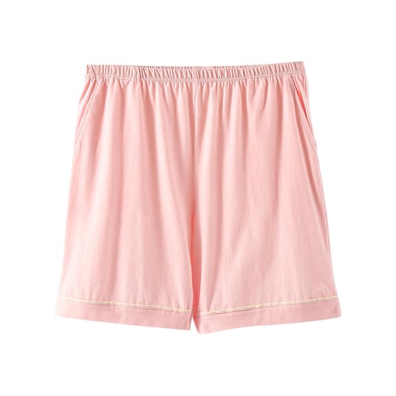 Annhoo Sports Shorts for Women Cotton Summer Elastic Waisted Wide Leg Athletic Workout Casual Shorts with Pocket