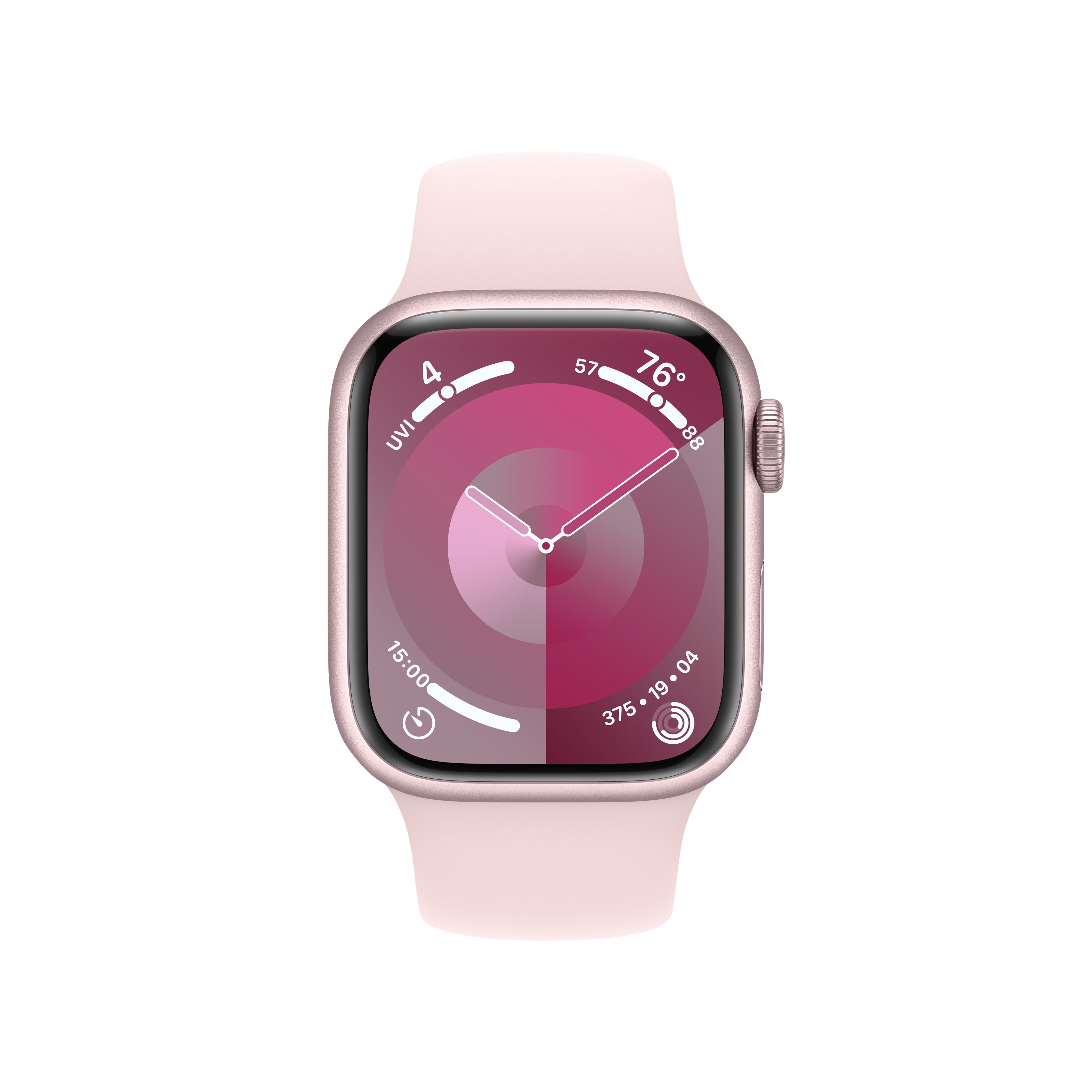 S/M Pink Case Cellular - Aluminum with 9 Pink Series 41mm Watch Band Light Apple GPS + Sport