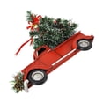 thumbnail image 2 of Figuras de camiones,Centro de mesa con decoración navideña de camión rojo,Camioneta de granja con adorno de árbol de Navidad,Dormitorio de decoración navideña de mesa de metal,Modelo de Hugo Figuras de camiones, 2 of 10