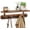 Brown-17'' L, variant on Coat Rack Wall Mount with Shelf, 17" Walnut Wood Wall Shelf with Hooks, Entryway Floating Shelves with 5 Metal Hangers for Coats, Backpacks, Living Room, Bedroom, Bathroom