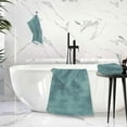 thumbnail image 6 of Dreamtimes Rich Dark Blue Green Soft Cotton Towel Sets 2 Piece, 1 Bath Towel 1 Hand Towel Quick Dry Highly Absorbent Bath Towels Washcloths for Bathroom, Gym, Hotel, and Spa, 6 of 7