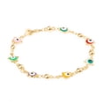 thumbnail image 2 of Pulsera Esclava Ojo Turco Ametrinaa 5mm 20cm Chapa de Oro 18k Unitalla MPPD0007, 2 of 5