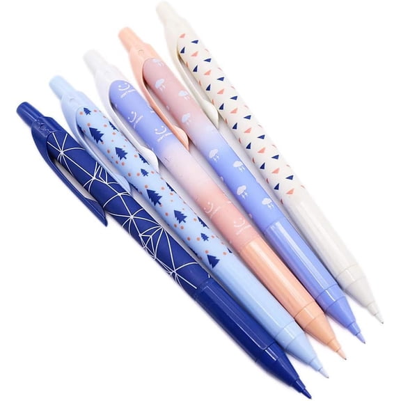 Blue Series Mechanical Pencils 0.5mm Point Lead Automatic Pencil for Drafting and Sketching Pack of 5 count