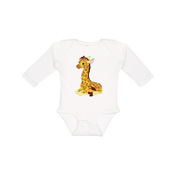 Inktastic Giraffe Boys or Girls Long Sleeve Baby Bodysuit