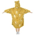 thumbnail image 2 of Wearable Blanket with Sleeves and Pocket Oversized Hooded Sweatshirt 3-14 YR Honey Jars and Bees Pattern M, 2 of 7