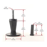 Heavy-Duty Bed Risers 2 1/2”, Lift a Bed Frame by 2.5 Inches, 1/2 Inch x 3/8 Inch Adapters Included, 6 Pieces, by Tech Team