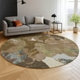 thumbnail image 6 of Addison Rugs Mayfield Premium Machine Washable Transitional Modern Brown Round Rug, 8' x 8', 6 of 6