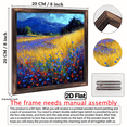 thumbnail image 3 of 2D Flat 1Pc Wood Frame Sign Wildflowers near the mountains, Landscape Square Wall Art Paintings Ideal Gift For Living Room Bedroom Corridor Wall Decor Room Decoration Ready to Hang 8x8inch, 3 of 9