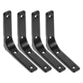 thumbnail image 1 of 4 Pcs Support d'Étagère en Acier Inoxydable Support Mural Support de Fixation en Forme de L, 1 of 7