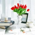 thumbnail image 6 of Artificial Tulips 20 Stems White PU Faux Flowers for Wedding Home Decor 13.5 Inch, 6 of 9