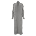 thumbnail image 4 of Women's Sweater Oversize Solid Cable Knitted Long Cardigan Elegant Open Front Knitted With Pocket Fall Winter Clothes, 4 of 5